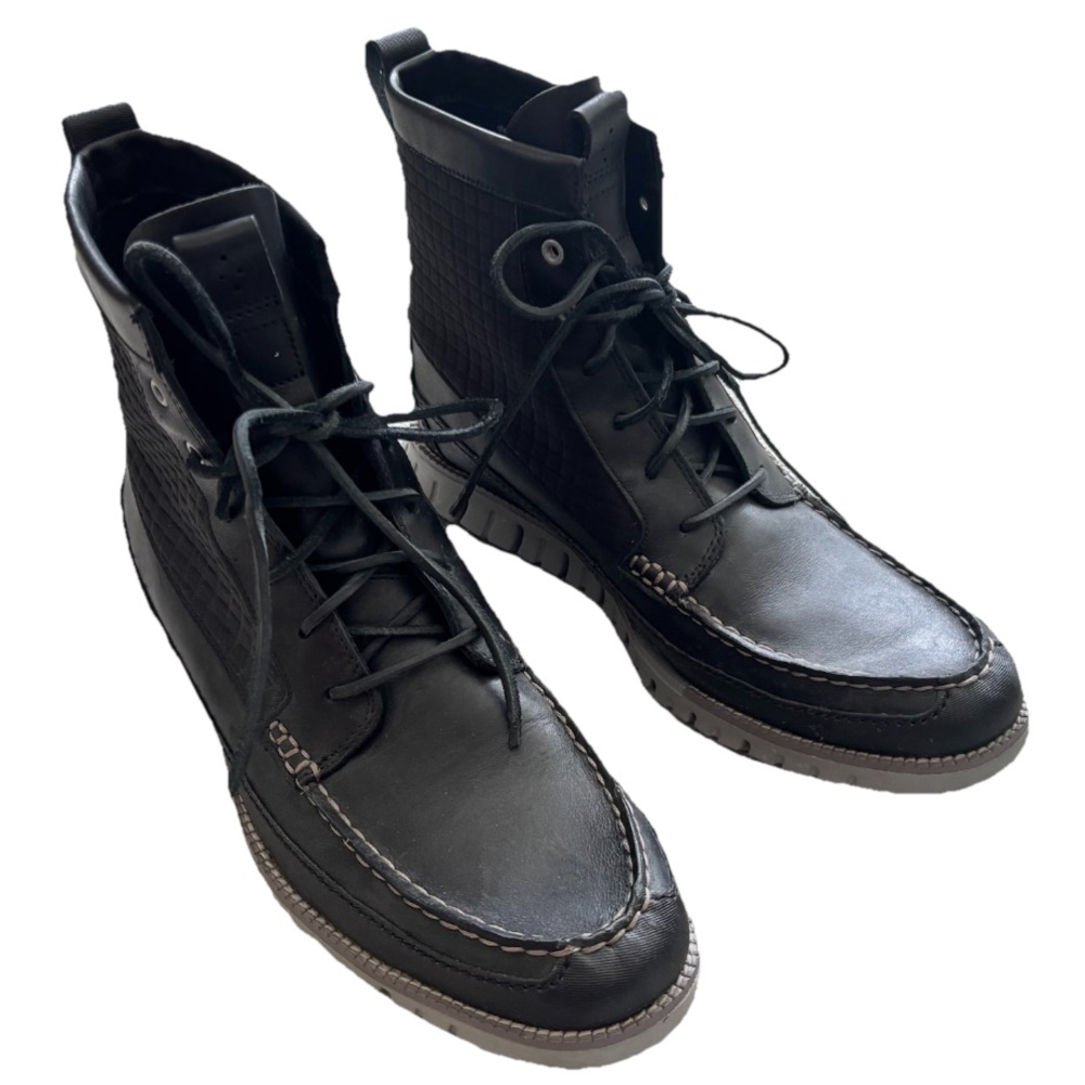COLE HAAN Shoes Mens 11.5 Zerogrand Waterproof Tall Boots Shoes Black Classic